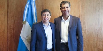 Fabián Aballay junto al ministro de Desarrollo Social de Nación\u002E