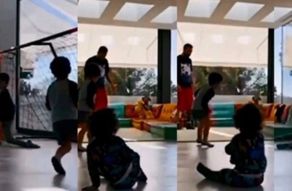 Al cuidado de papá: la estrategia de Lionel Messi para entretener a sus tres hijos