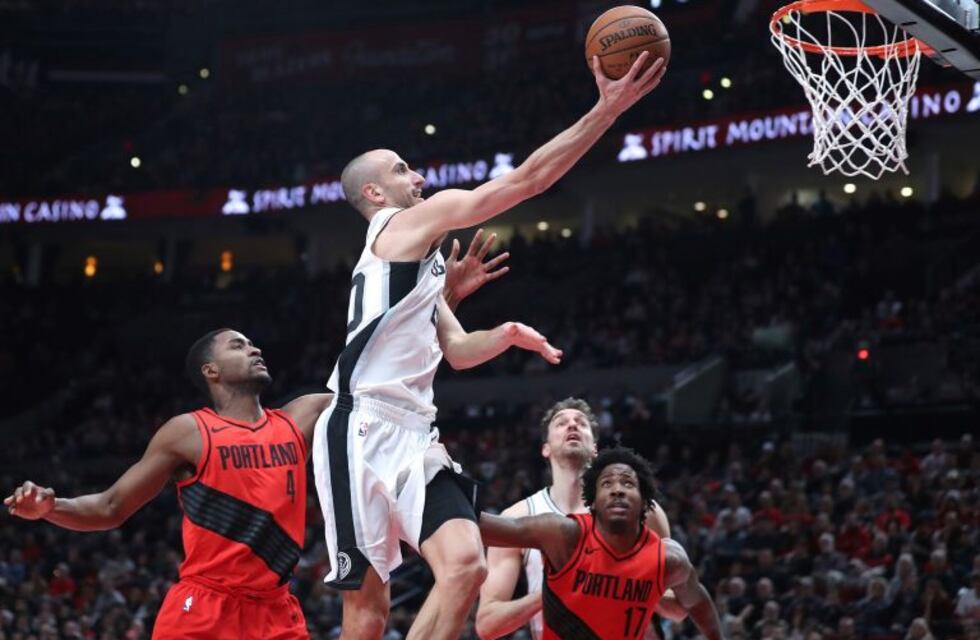 Épica noche de Ginobili pese a la derrota de San Antonio ante Portland