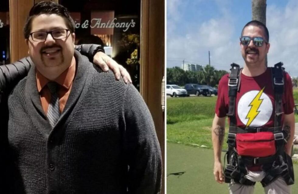 Bajó 42 kilos para cumplir su sueño: poder tirarse en paracaídas