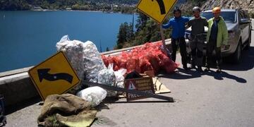 Vecinos de San Martín de los Andes limpiaron la costa del lago Lácar