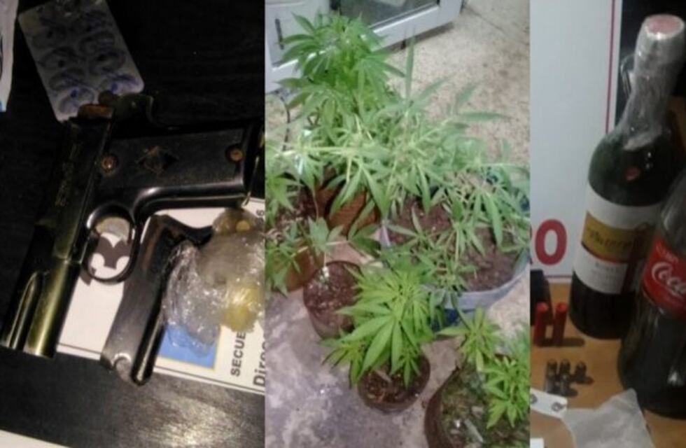 Decomisaron droga, armas y dinero en tres operativos en Paraná y Colón