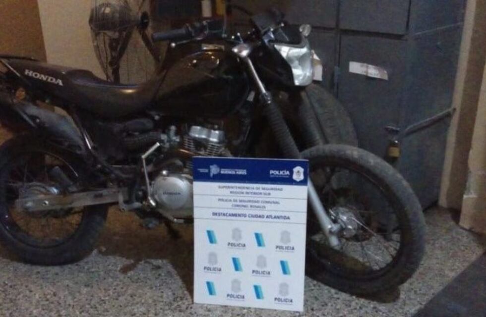 Secuestraron en Punta Alta una moto robada en Bahía Blanca
