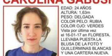 Con este afiche buscan a Carolina Gabusi.