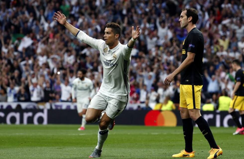 Con tres de Cristiano el Real Madrid goleó al Atlético del Cholo