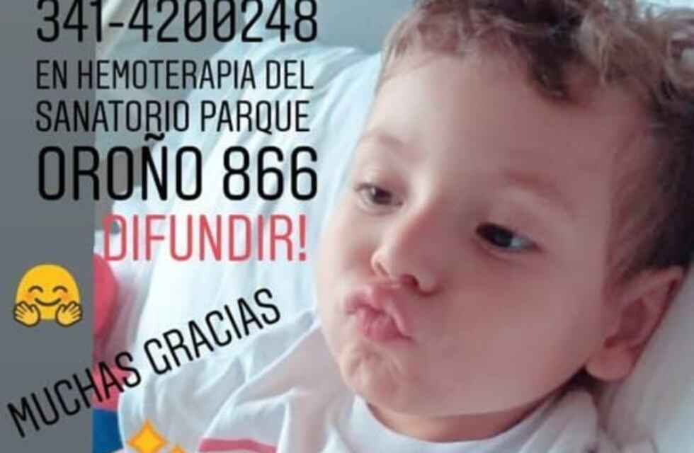 Piden con urgencia dadores de sangre para un chiquito que se encuentra internado