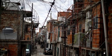 A woman walks in the \