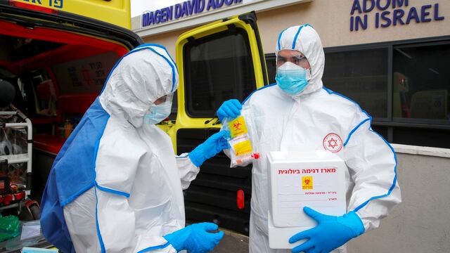 Paramédicos israelíes (Los Andes)