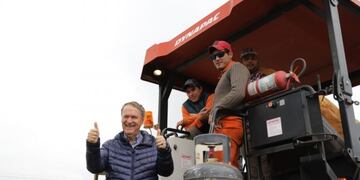 Juan Schiaretti en recorrida por las obras en Marcos Juárez\u002E