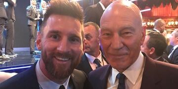 Patrick Stewart y Lionel Messi