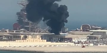 Se incendió un importante edificio en Qatar, a 3,5 kilómetros del estadio de Lusail.