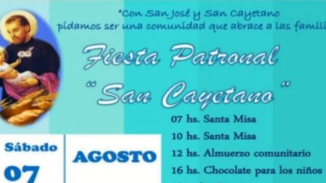 Fiesta de San Cayetano en Puerto Iguazú.