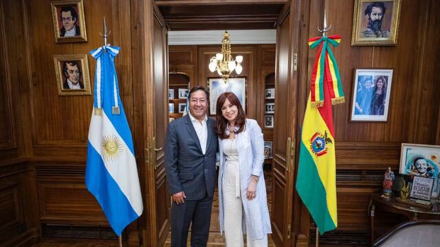 Cristina Kirchner junto a Luis Arce, presidente de Bolivia. Foto: Prensa CFK.