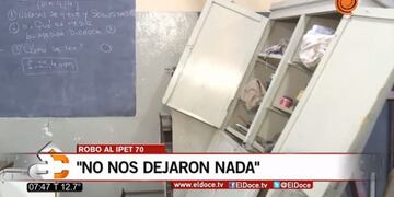 El Ipet 70 fue desvalijado por ladrones que se llevaron las herramientas de prácticas de los alumnos\u002E