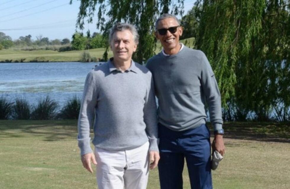 Macri y Obama jugaron al golf en Bella Vista