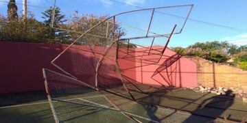 La tormenta causó destrozos en el Club Social y Cultural Eldorado\u002E