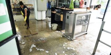 Se inundó el Concejo Deliberante de Córdoba tras las lluvias del fin de semana\u002E (Prensa Concejo Deliberante)