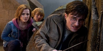 In this film publicity image released by Warner Bros\u002E Pictures, from left, Emma Watson, Rupert Grint and Daniel Radcliffe are shown in a scene from \