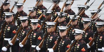Imagen archivo\u002E Marines de los Estados Unidos de América en un desfile\u002E