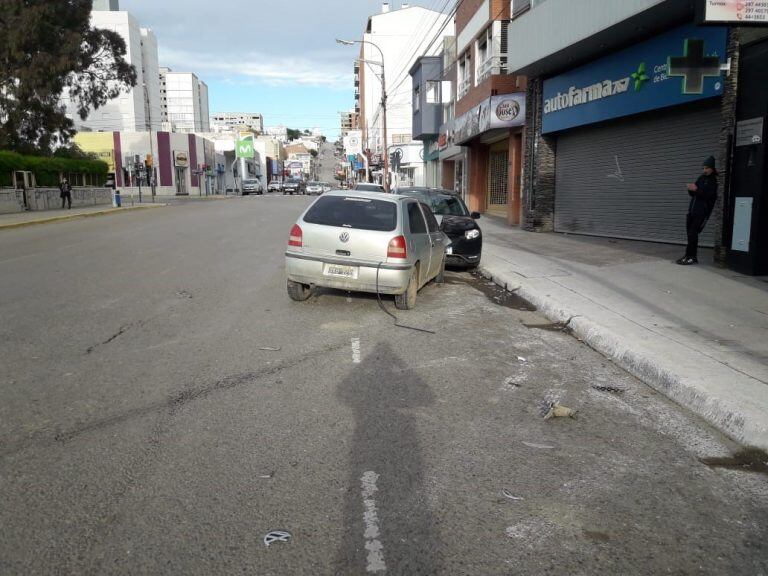 El conducto condujo en contramano por la San Martín.