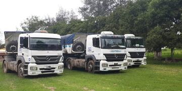 Los camiones fueron interceptados y los choferes detenidos