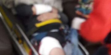 El comisario Mariano Valdez fue atendido en un primer momento en una estación de servicio YPF\u002E (Twitter)