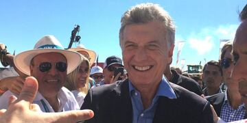 DYN20, SAN NICOLAS, 10/03/2017, EL PRESIDENTE MAURICIO MACRI DURANTE SU VISITA A EXPOAGRO, EN SAN NICOLAS. FOTO:DYN/TWITTER FEDERICO PINEDO.