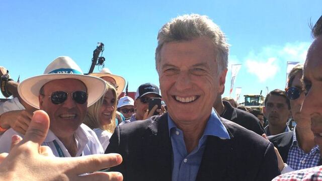 DYN20, SAN NICOLAS, 10/03/2017, EL PRESIDENTE MAURICIO MACRI DURANTE SU VISITA A EXPOAGRO, EN SAN NICOLAS. FOTO:DYN/TWITTER FEDERICO PINEDO.
