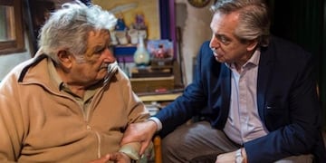 Alberto Fernández visitó a José Mujica en Uruguay\u002E (Prensa Alberto Fernández)