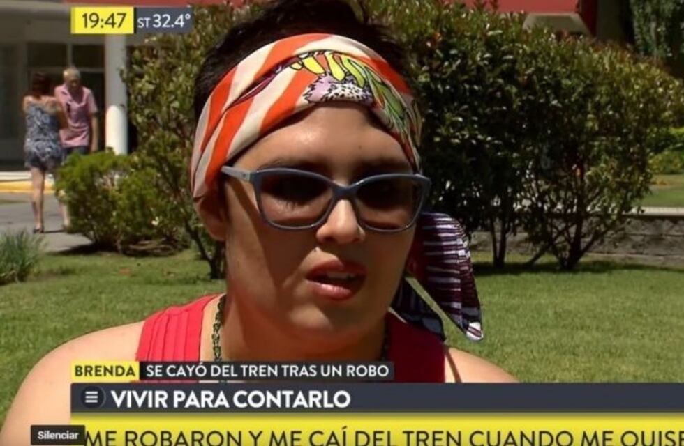 Brenda, la joven que cayó del tren tras sufrir un robo: 'No sé si fue un milagro, pero tuve suerte'