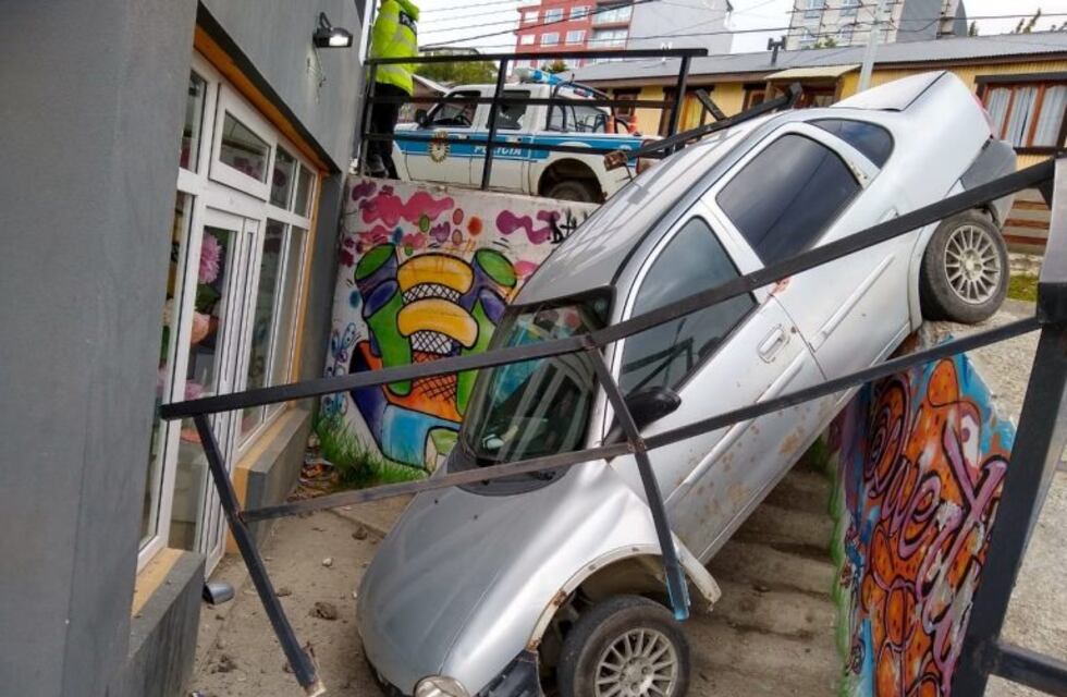 Casi se mete con su auto en un local