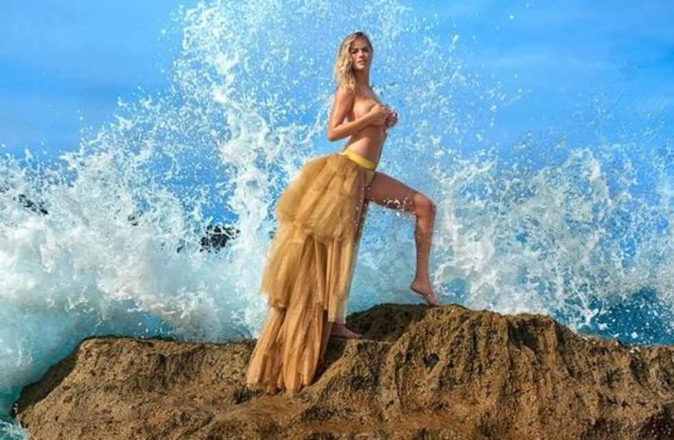 El accidente de Kate Upton durante una sesión de fotos para Sport Illustrated