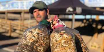 Colillas en las playas (La Nacion)