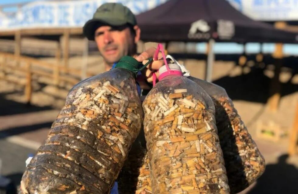 Recolección de colillas en Pehuen Co