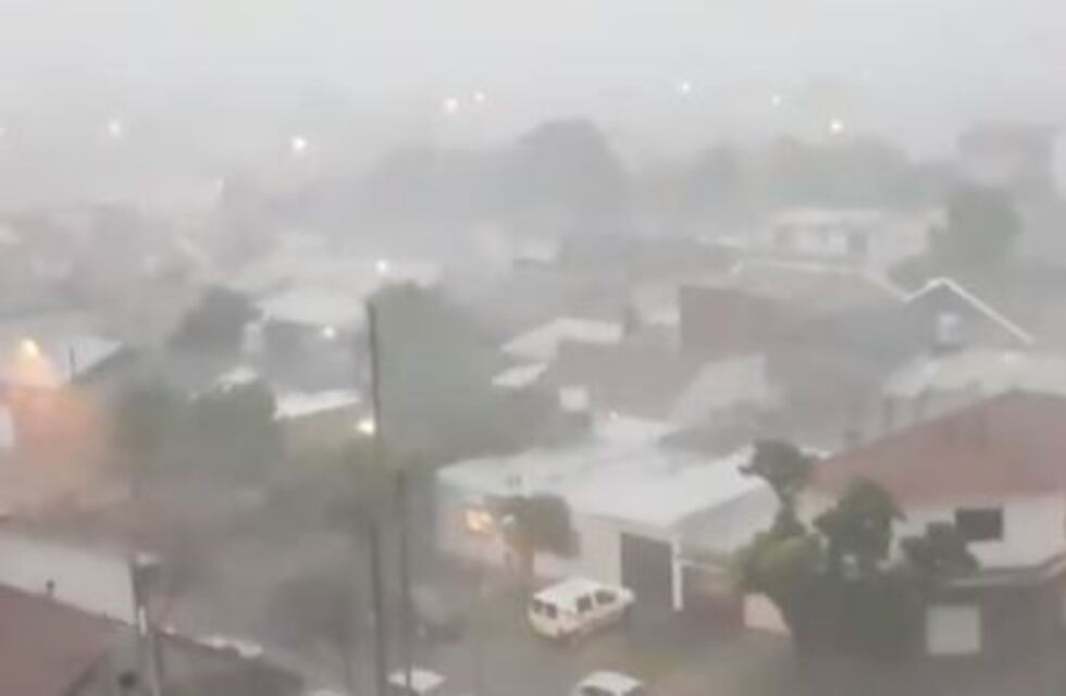 Sorpresiva tormenta con viento y granizo en Mar del Plata