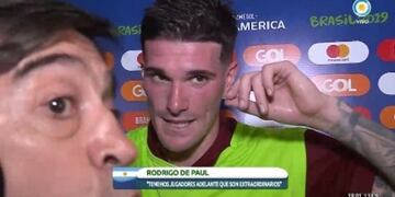 Rodrigo De Paul y Marcelo Benedetto (Foto: Clarín)\u002E