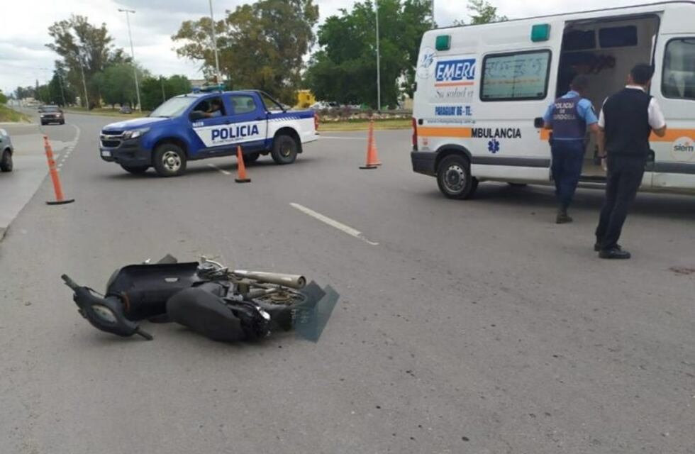 Alta Gracia: Motociclistas lesionados en un accidente de tránsito