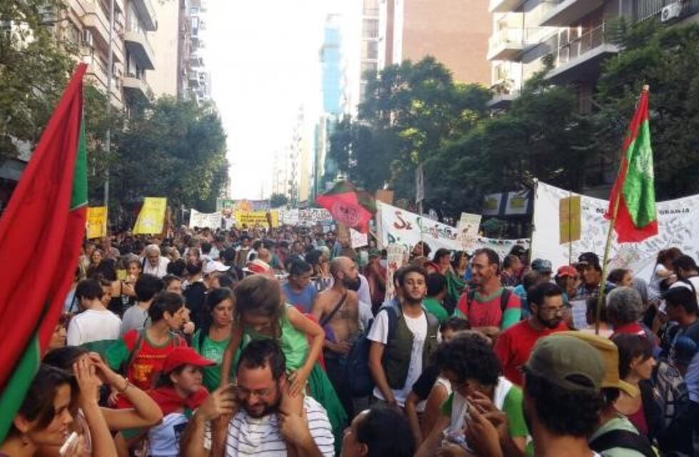 Multitudinaria marcha contra el proyecto de ley de bosques nativos