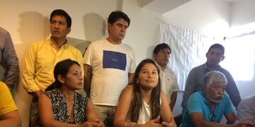 Legisladores municipales del Frente de Todos-PJ Jujuy de distintos puntos de la provincia, en conferencia de prensa\u002E