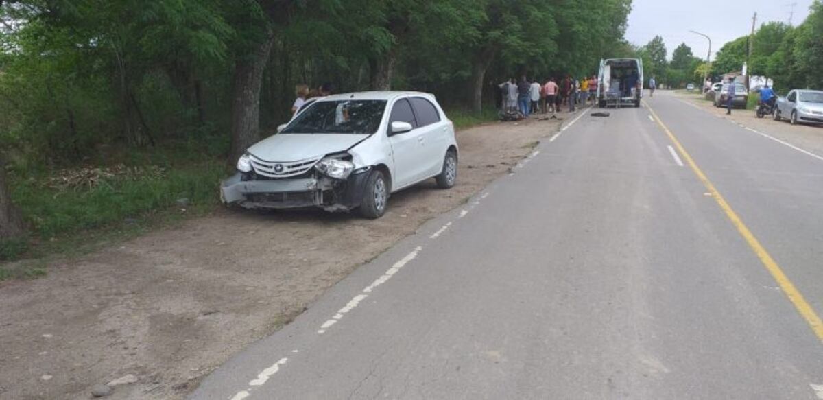 San Isidro: una joven motociclista con graves heridas tras ser chocada por un vehículo