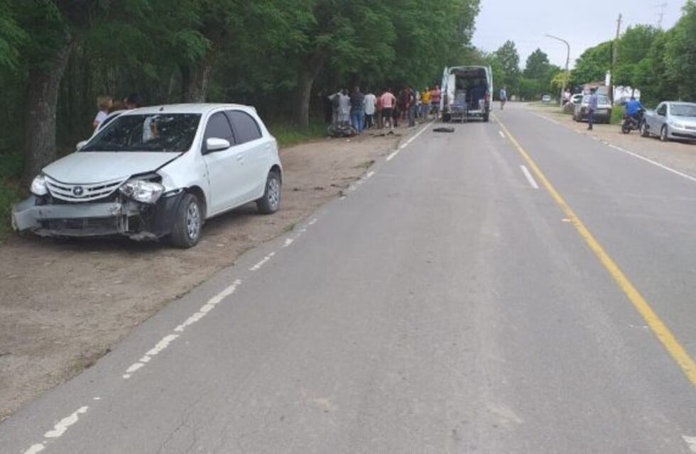 San Isidro: una joven motociclista con graves heridas tras ser chocada por un vehículo