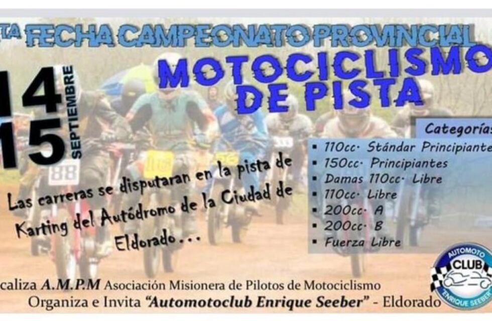 Palpitando el Motociclismo Provincial: el finde en Eldorado se corre la cuarta fecha