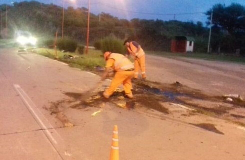 Increíble vuelco en cercanías al paraje Río Quinto