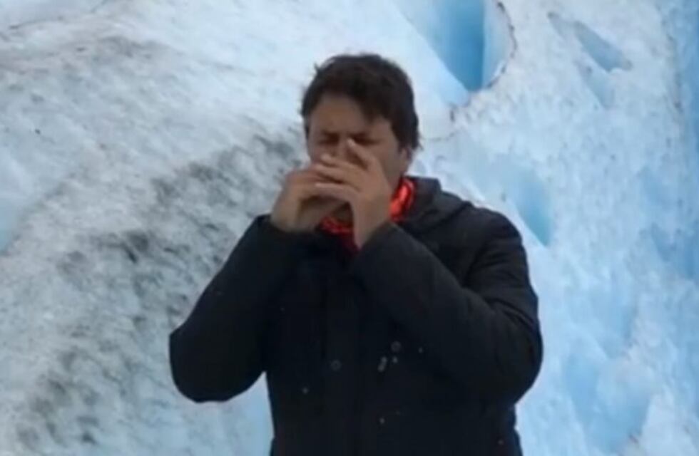 Calafate: "Ciro" posteó video tocando armónica en el Glaciar Perito Moreno