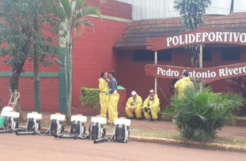 Desinfectaron escenarios deportivos de Puerto Libertad