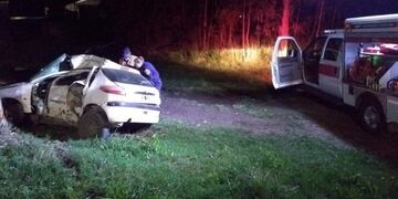 Accidente La Carlota\u002E (Foto: Sur Cordobés noticias)