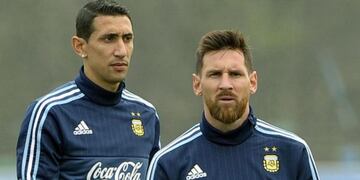 Lionel Messi y Angel Di María, dos de los representantes rosarinos en el Mundial de Rusia\u002E (Archivo)