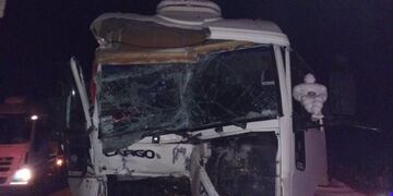 Choque entre camiones en Ricardone, provincia de Santa Fe\u002E (@JuanJjuarez74)