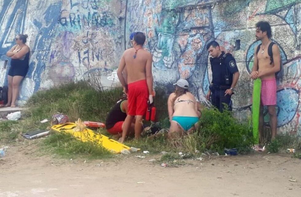 Falleció la mujer que se había caído de un paredón en una de las playas de La Perla