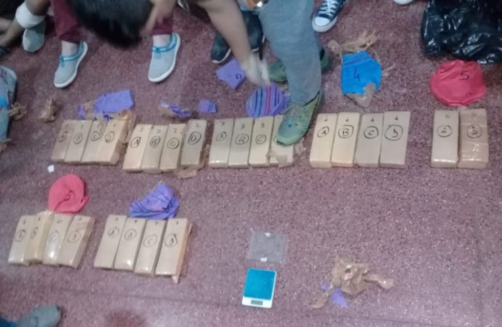 Narcotraficantes sin experiencia: acondicionaron los panes de marihuana delante de los pasajeros